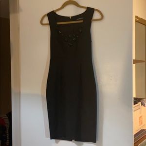 Express Black Embellished Crystal Dress